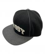 stussyステューシー）の古着「キャップ」｜ブラック×グレー