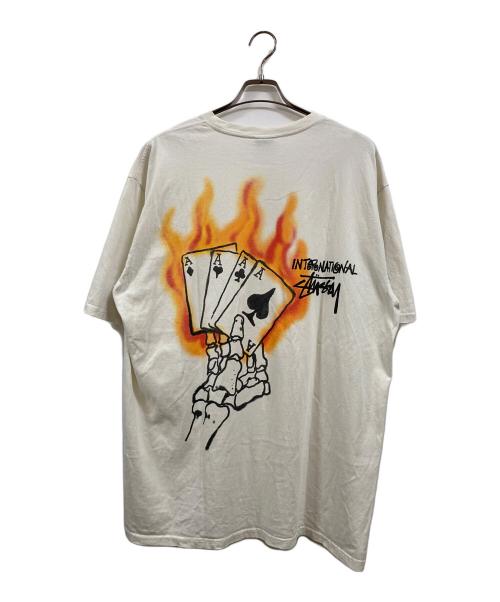 stussy（ステューシー）stussy (ステューシー) Stussy read Em N weep pigment dyed ホワイト サイズ:XLの古着・服飾アイテム