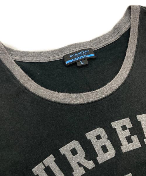 BURBERRY BLUE LABEL（バーバリー ブルー レーベル）BURBERRY BLUE LABEL (バーバリー ブルー レーベル) Tシャツ ブラック サイズ:Lの古着・服飾アイテム