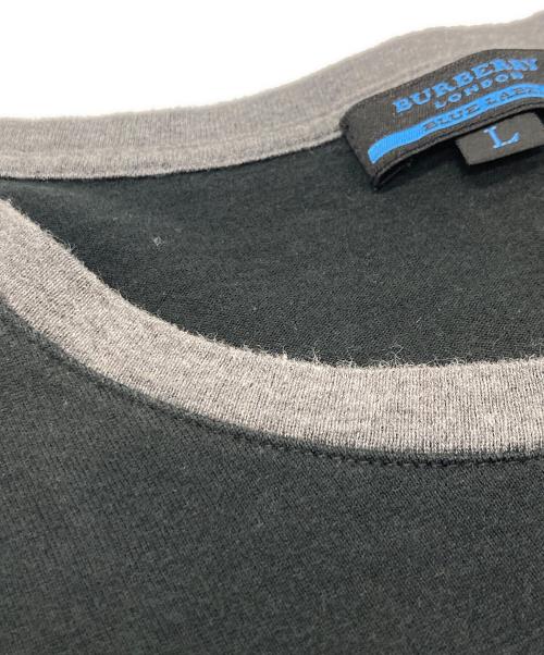 BURBERRY BLUE LABEL（バーバリー ブルー レーベル）BURBERRY BLUE LABEL (バーバリー ブルー レーベル) Tシャツ ブラック サイズ:Lの古着・服飾アイテム