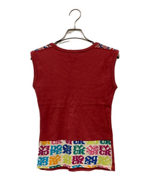 hysterics（ヒステリックス）hysterics (ヒステリックス) ノースリーブカットソー レッド サイズ:Freeの古着・服飾アイテム