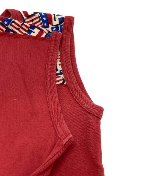 hysterics（ヒステリックス）hysterics (ヒステリックス) ノースリーブカットソー レッド サイズ:Freeの古着・服飾アイテム