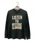 Hysteric Glamourヒステリックグラマー）の古着「LISTEN TO HG Tシャツ」｜ブラック