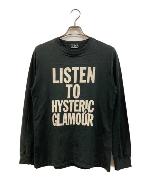 Hysteric Glamour（ヒステリックグラマー）Hysteric Glamour (ヒステリックグラマー) LISTEN TO HG Tシャツ ブラック サイズ:Sの古着・服飾アイテム