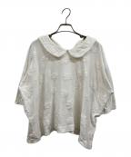 COMME des GARCONSコムデギャルソン）の古着「Frocking Flower Printed Blouse」｜アイボリー