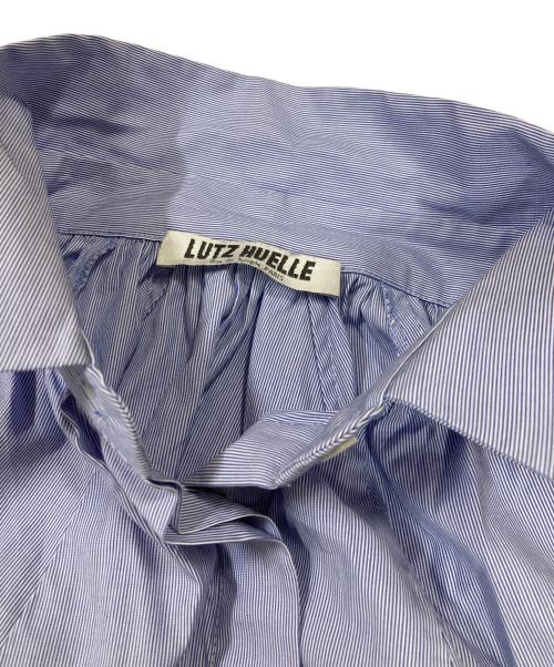 Lutz Huelle（ルッツヒュエル）LUTZ HUELLE (ルッツヒュエル) ノースリーブストライプシャツ ブルー サイズ:36の古着・服飾アイテム