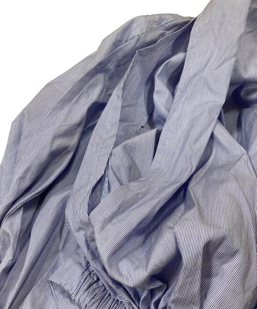 Lutz Huelle（ルッツヒュエル）LUTZ HUELLE (ルッツヒュエル) ノースリーブストライプシャツ ブルー サイズ:36の古着・服飾アイテム