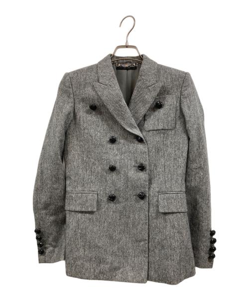GUCCI（グッチ）GUCCI (グッチ) ウールダブルジャケット グレー サイズ:36の古着・服飾アイテム