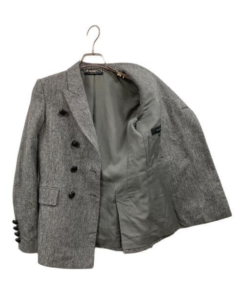 GUCCI（グッチ）GUCCI (グッチ) ウールダブルジャケット グレー サイズ:36の古着・服飾アイテム