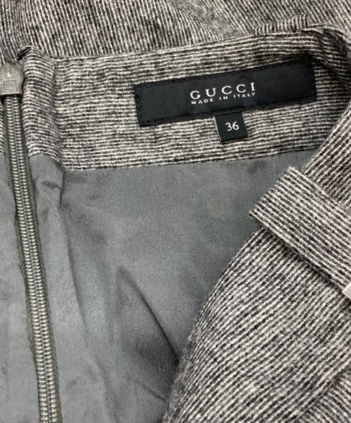 GUCCI（グッチ）GUCCI (グッチ) タイトスカート グレー サイズ:36の古着・服飾アイテム