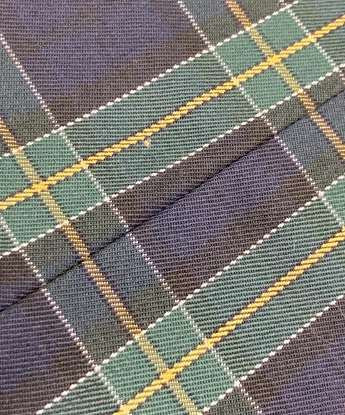 GUCCI（グッチ）GUCCI (グッチ) チェックスラックス ネイビー×グリーン サイズ:36の古着・服飾アイテム