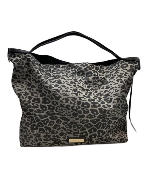 JIMMY CHOO（ジミーチュウ）JIMMY CHOO (ジミーチュウ) ポーチ付トートバッグ グレー×ブラックの古着・服飾アイテム