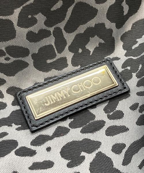 JIMMY CHOO（ジミーチュウ）JIMMY CHOO (ジミーチュウ) ポーチ付トートバッグ グレー×ブラックの古着・服飾アイテム