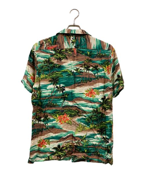 kalaheo（カラヘオ）KALAHEO (カラヘオ) ハワイアンシャツ グリーン×ホワイト サイズ:Lの古着・服飾アイテム