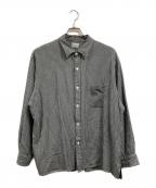 STEVEN ALANスティーブンアラン）の古着「GINGHAM CHECK REGULAR COLLAR BOX SHIRT-LOOSE」｜ホワイト×ブラック