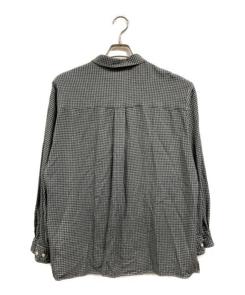 STEVEN ALAN（スティーブンアラン）STEVEN ALAN (スティーブンアラン) GINGHAM CHECK REGULAR COLLAR BOX SHIRT-LOOSE ホワイト×ブラック サイズ:XLの古着・服飾アイテム