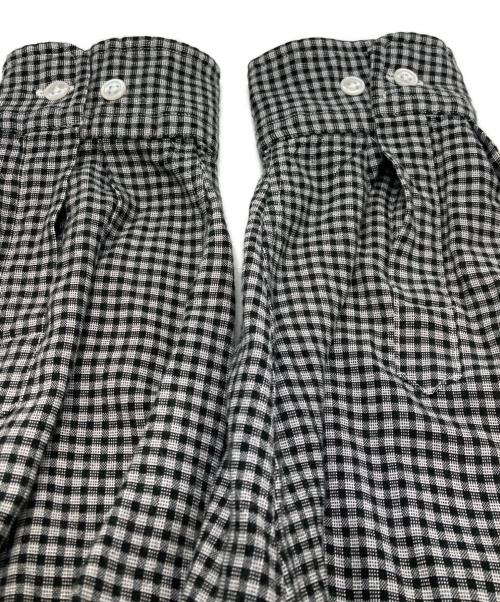 STEVEN ALAN（スティーブンアラン）STEVEN ALAN (スティーブンアラン) GINGHAM CHECK REGULAR COLLAR BOX SHIRT-LOOSE ホワイト×ブラック サイズ:XLの古着・服飾アイテム