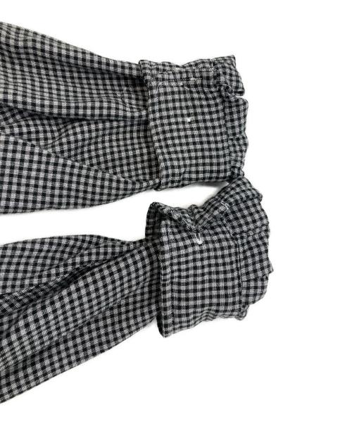 STEVEN ALAN（スティーブンアラン）STEVEN ALAN (スティーブンアラン) GINGHAM CHECK REGULAR COLLAR BOX SHIRT-LOOSE ホワイト×ブラック サイズ:XLの古着・服飾アイテム