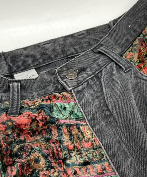 paco jeans（パコジーンズ）paco jeans (パコジーンズ) バギーデニムパンツ ブラック サイズ:38の古着・服飾アイテム