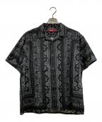 HIDE AND SEEKハイドアンドシーク）の古着「Bandana Pattern S/S Shirt」｜ブラック