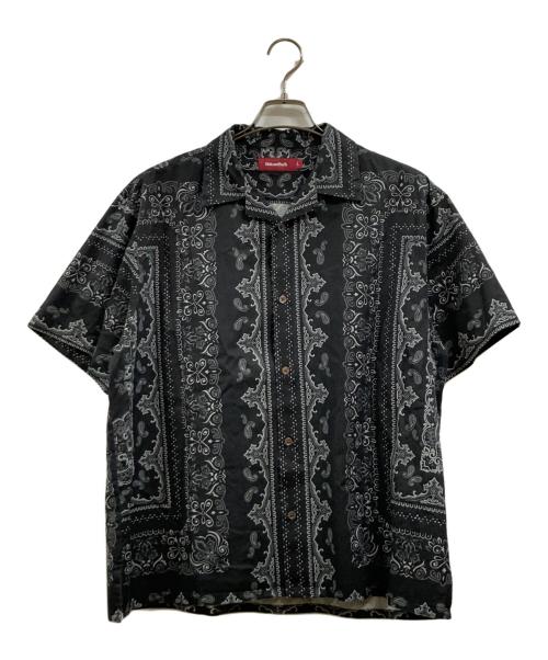 HIDE AND SEEK（ハイドアンドシーク）HIDE AND SEEK (ハイドアンドシーク) Bandana Pattern S/S Shirt ブラック サイズ:Lの古着・服飾アイテム