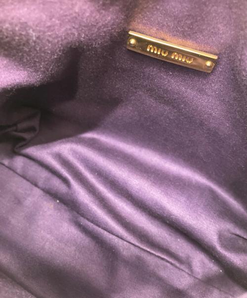 MIU MIU（ミュウミュウ）MIU MIU (ミュウミュウ) リボンハンドバッグ ベージュの古着・服飾アイテム
