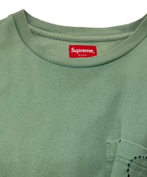 SUPREME（シュプリーム）Supreme (シュプリーム) LASER CUT S LIGOPOCKET TEE グリーン サイズ:Ｌの古着・服飾アイテム