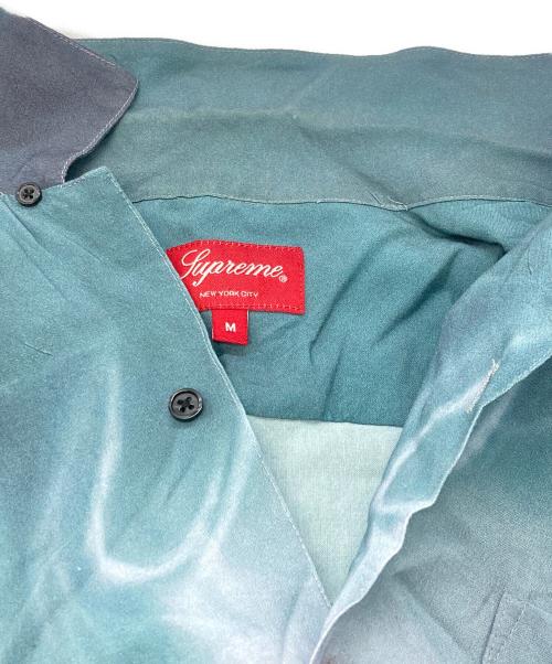 SUPREME（シュプリーム）Supreme (シュプリーム) キャンドル柄オープンカラーシャツ ブルー サイズ:Ｍの古着・服飾アイテム