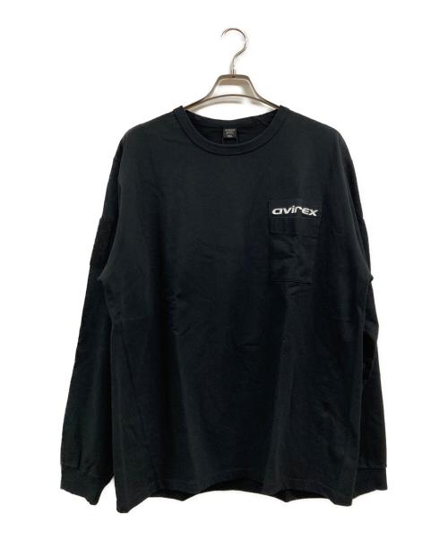 AVIREX（アヴィレックス）AVIREX (アヴィレックス) 長袖カットソー ブラック サイズ:2XLの古着・服飾アイテム