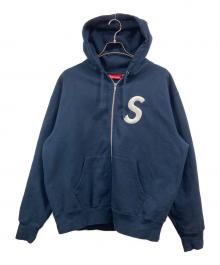 SUPREME（シュプリーム）の古着「S Logo Zip Hooded Sweatshirt」｜ネイビー