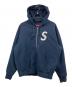 SUPREME（シュプリーム）の古着「S Logo Zip Hooded Sweatshirt」｜ネイビー
