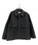 URBAN RESEARCHアーバンリサーチ）の古着「new basic WOOL SILK BOX JACKET」｜ブラック
