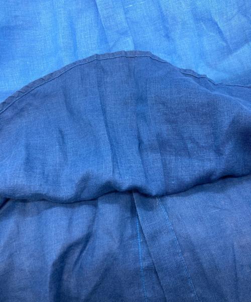 POLO RALPH LAUREN（ポロ・ラルフローレン）POLO RALPH LAUREN (ポロ・ラルフローレン) リネンシャツ ホワイト×ブルー サイズ:Sの古着・服飾アイテム