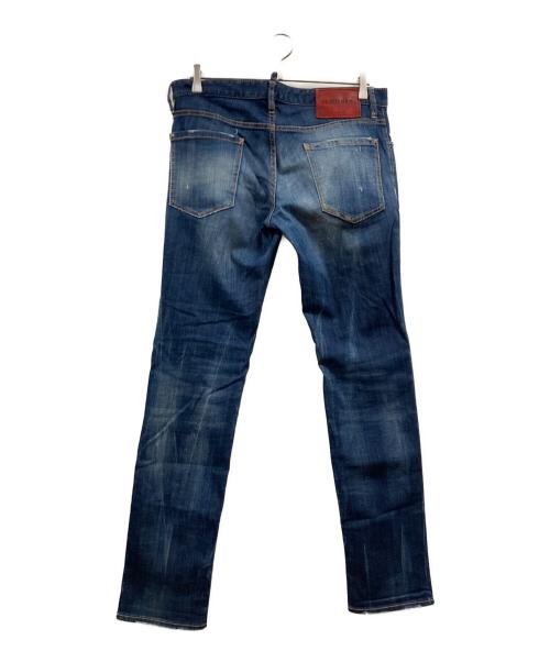 DSQUARED2（ディースクエアード）DSQUARED2 (ディースクエアード) スキニーデニムパンツ インディゴ サイズ:48の古着・服飾アイテム