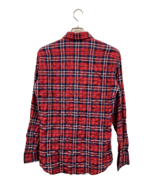 DSQUARED2（ディースクエアード）DSQUARED2 (ディースクエアード) チェックシャツ レッド サイズ:44の古着・服飾アイテム
