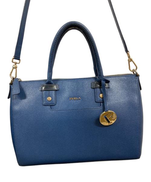 FURLA（フルラ）FURLA (フルラ) 2WAYバッグ ネイビーの古着・服飾アイテム