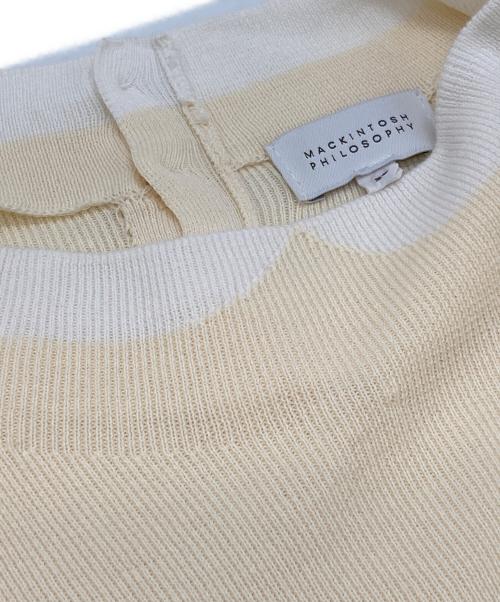 MACKINTOSH PHILOSOPHY（マッキントッシュ フィロソフィー）MACKINTOSH PHILOSOPHY (マッキントッシュ フィロソフィー) Cleric Collar Knit ベージュ サイズ:38の古着・服飾アイテム
