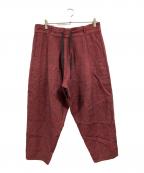 YANTORヤントル）の古着「Linen Wool Himo Pants」｜レッド