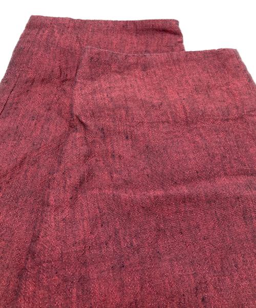 YANTOR（ヤントル）YANTOR (ヤントル) Linen Wool Himo Pants レッド サイズ:Ｍの古着・服飾アイテム