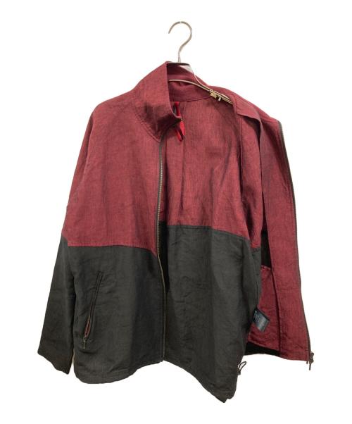 YANTOR（ヤントル）YANTOR (ヤントル) Linenwool Track Jacket レッド×ブラック サイズ:Ｍの古着・服飾アイテム