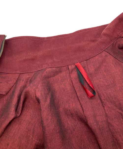 YANTOR（ヤントル）YANTOR (ヤントル) Linenwool Track Jacket レッド×ブラック サイズ:Ｍの古着・服飾アイテム
