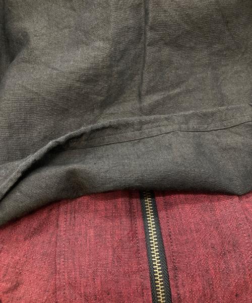 YANTOR（ヤントル）YANTOR (ヤントル) Linenwool Track Jacket レッド×ブラック サイズ:Ｍの古着・服飾アイテム