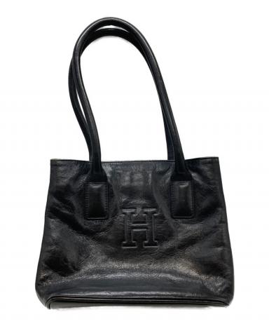 中古・古着通販】HIROFU (ヒロフ) レザーハンドバッグ ブラック