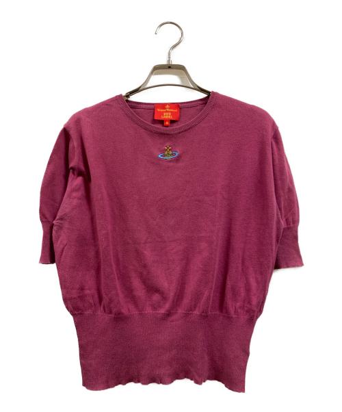 Vivienne Westwood RED LABEL（ヴィヴィアンウエストウッドレッドレーベル）Vivienne Westwood RED LABEL (ヴィヴィアンウエストウッドレッドレーベル) 半袖ニット パープル サイズ:Mの古着・服飾アイテム