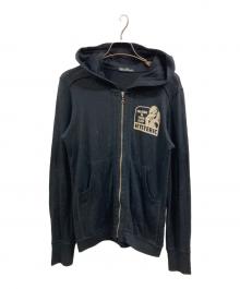 Hysteric Glamour（ヒステリックグラマー）の古着「アンゴラ混ニットパーカー」｜ブラック