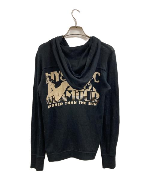 Hysteric Glamour（ヒステリックグラマー）Hysteric Glamour (ヒステリックグラマー) アンゴラ混ニットパーカー ブラック サイズ:FREEの古着・服飾アイテム