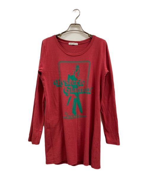 Hysteric Glamour（ヒステリックグラマー）Hysteric Glamour (ヒステリックグラマー) 長袖カットソー レッド サイズ:Freeの古着・服飾アイテム