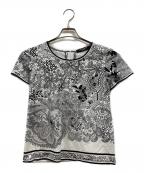 LEONARD FASHIONレオナールファッション）の古着「総柄Tシャツ」｜ブラック×ホワイト
