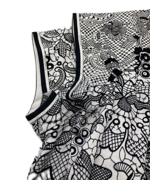 LEONARD FASHION（レオナールファッション）LEONARD FASHION (レオナールファッション) 総柄Tシャツ ブラック×ホワイト サイズ:40の古着・服飾アイテム
