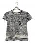LEONARD FASHION（レオナールファッション）の古着「総柄Tシャツ」｜ブラック×ホワイト